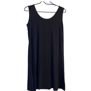 JOSTAR Black Short Tank Dress Poly Spandex Slinky Stretch Size Small